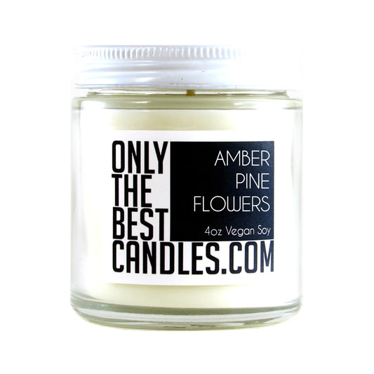 Amber Pine Flowers 4oz Soy Candle