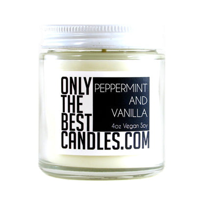 Peppermint and Vanilla 4oz Candle