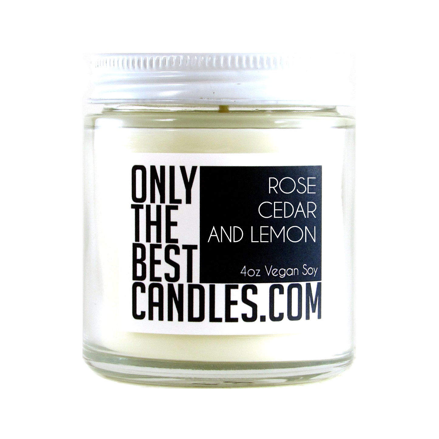 Rose Cedar and Lemon 4oz Candle